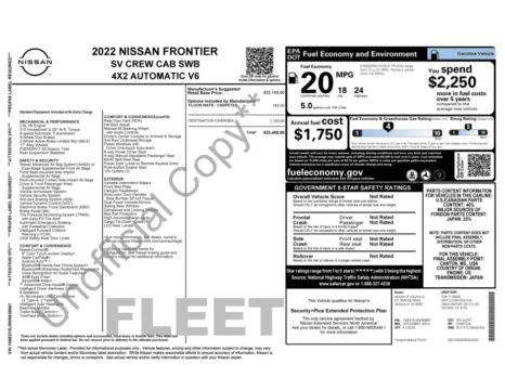 Photos of 2022 Nissan Frontier SV for sale in Alvin, TX at Auto Boutique Texas