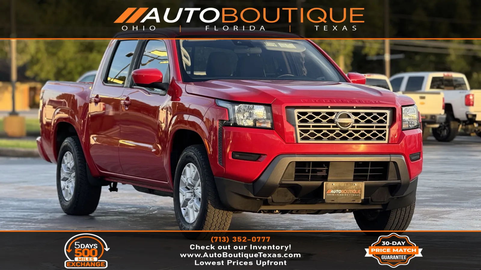 Red 2022 Nissan Frontier SV for sale in Alvin, TX