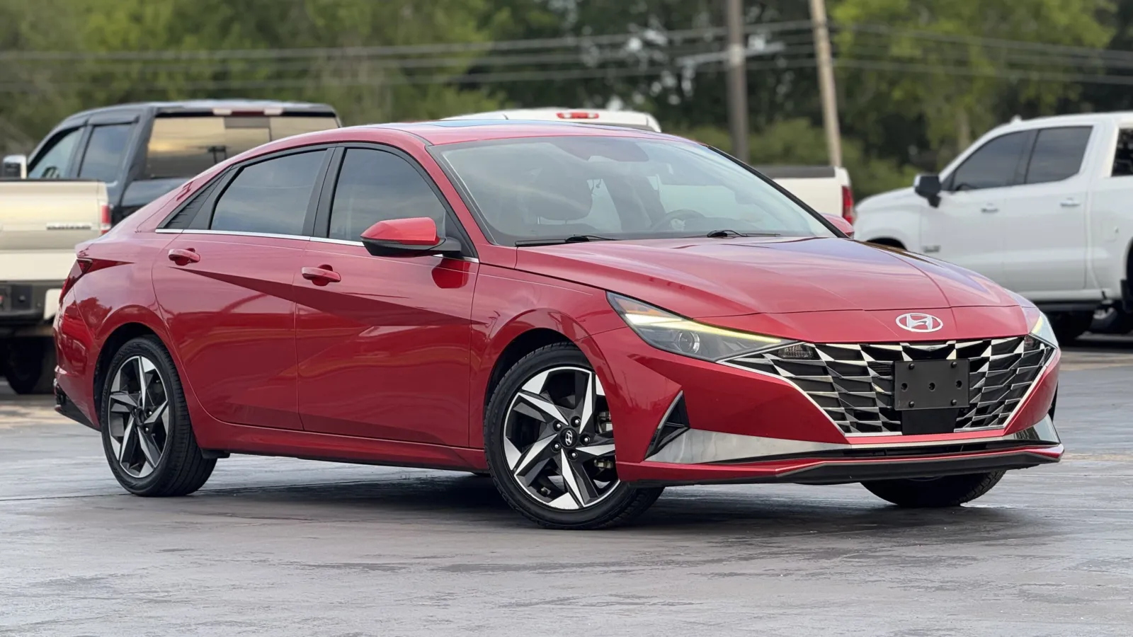 Red 2021 Hyundai Elantra SEL for sale in Alvin, TX