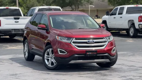 Red 2017 Ford Edge Titanium for sale in Alvin, TX