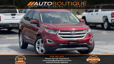 Red 2017 Ford Edge Titanium for sale in Alvin, TX