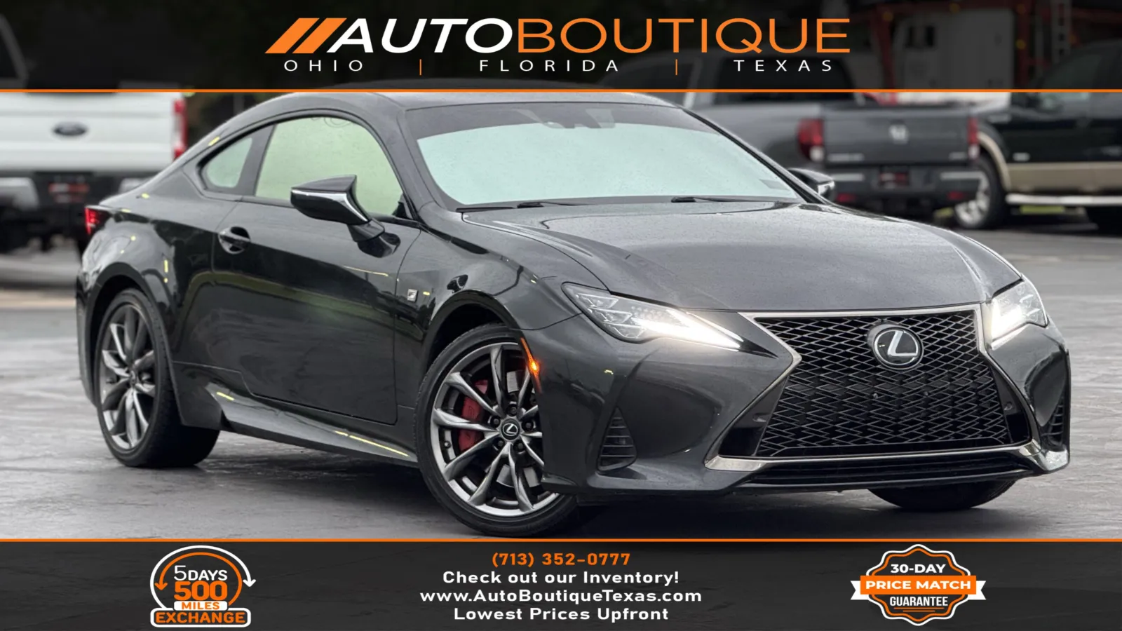 Black 2020 Lexus RC 350 F SPORT for sale in Alvin, TX