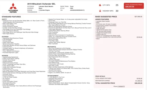 Photos of 2019 Mitsubishi Outlander SEL for sale in Alvin, TX at Auto Boutique Texas