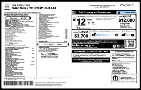 Photos of 2022 Ram 1500 TRX for sale in Alvin, TX at Auto Boutique Texas