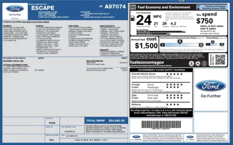 Photos of 2018 Ford Escape S for sale in Alvin, TX at Auto Boutique Texas