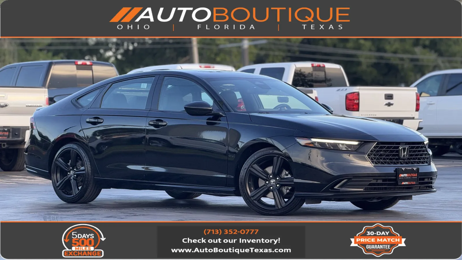 Black 2023 Honda Accord Hybrid Sport-L for sale in Alvin, TX