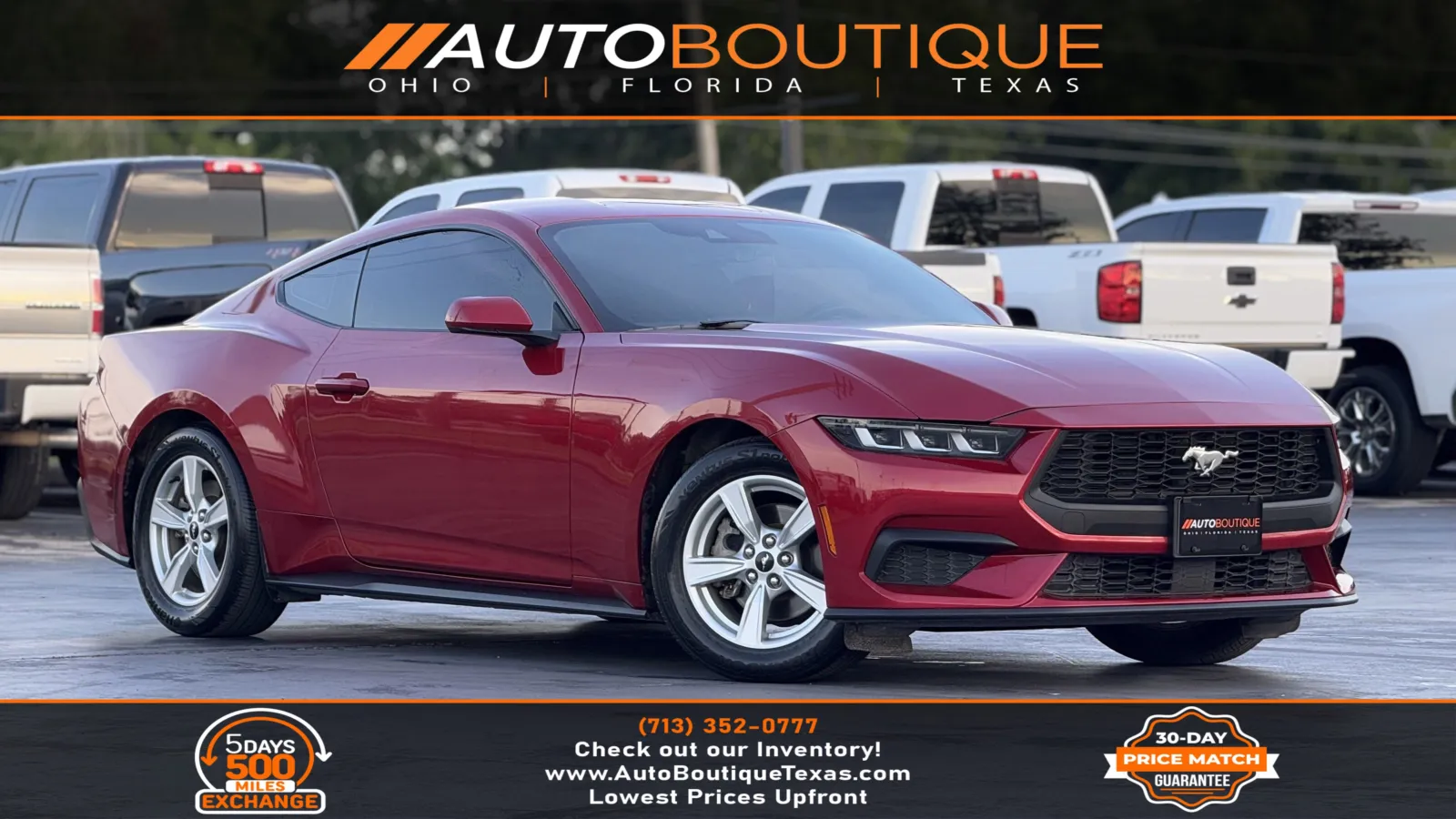 Red 2024 Ford Mustang EcoBoost for sale in Alvin, TX