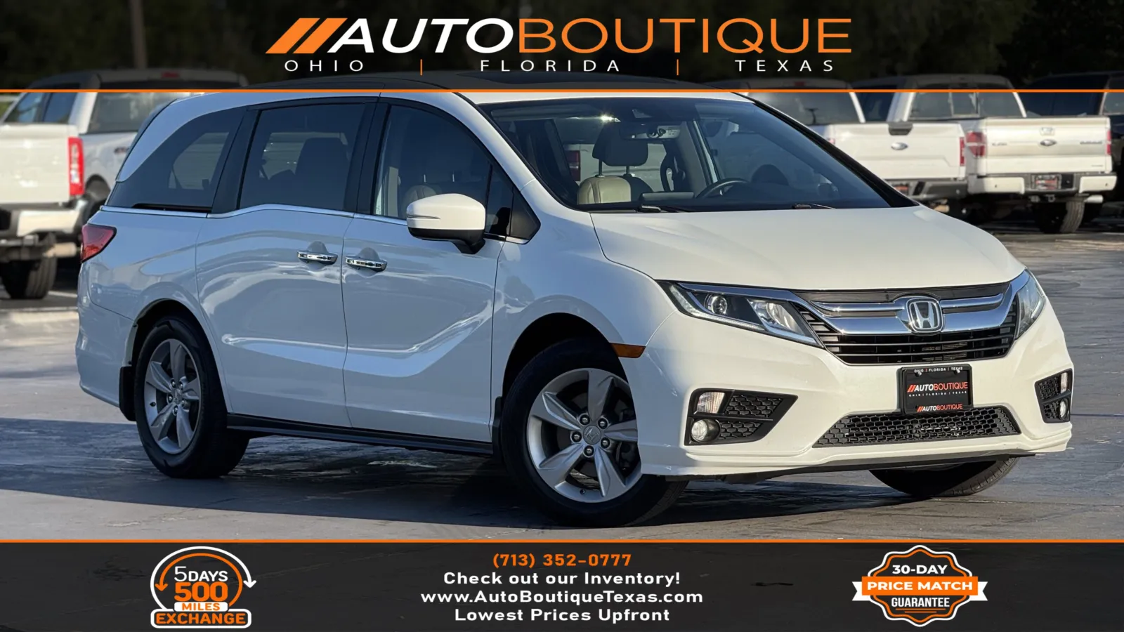 White 2020 Honda Odyssey EX-L for sale in Alvin, TX
