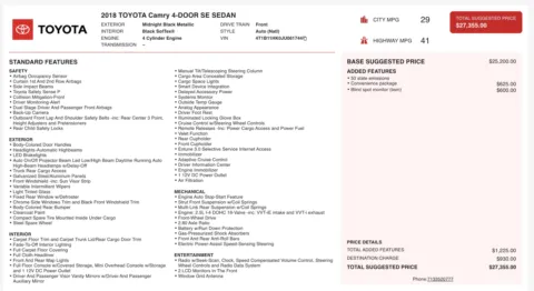 Photos of 2018 Toyota Camry SE for sale in Alvin, TX at Auto Boutique Texas