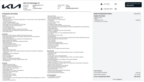 Photos of 2021 Kia Sportage LX for sale in Alvin, TX at Auto Boutique Texas