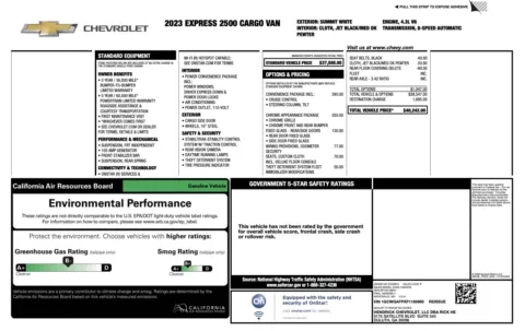 Photos of 2023 Chevrolet Express Cargo Van 2500 for sale in Alvin, TX at Auto Boutique Texas