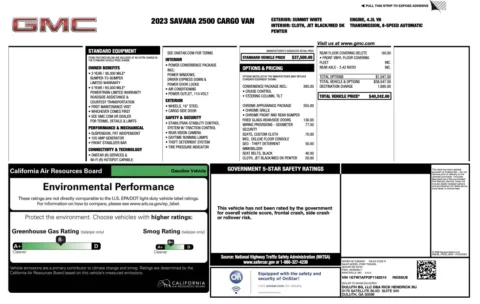 Photos of 2023 GMC Savana Cargo Van 2500 for sale in Alvin, TX at Auto Boutique Texas