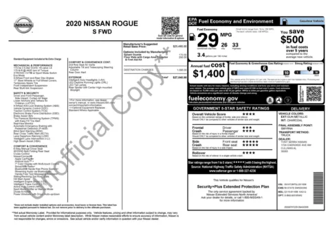 Photos of 2020 Nissan Rogue S for sale in Alvin, TX at Auto Boutique Texas