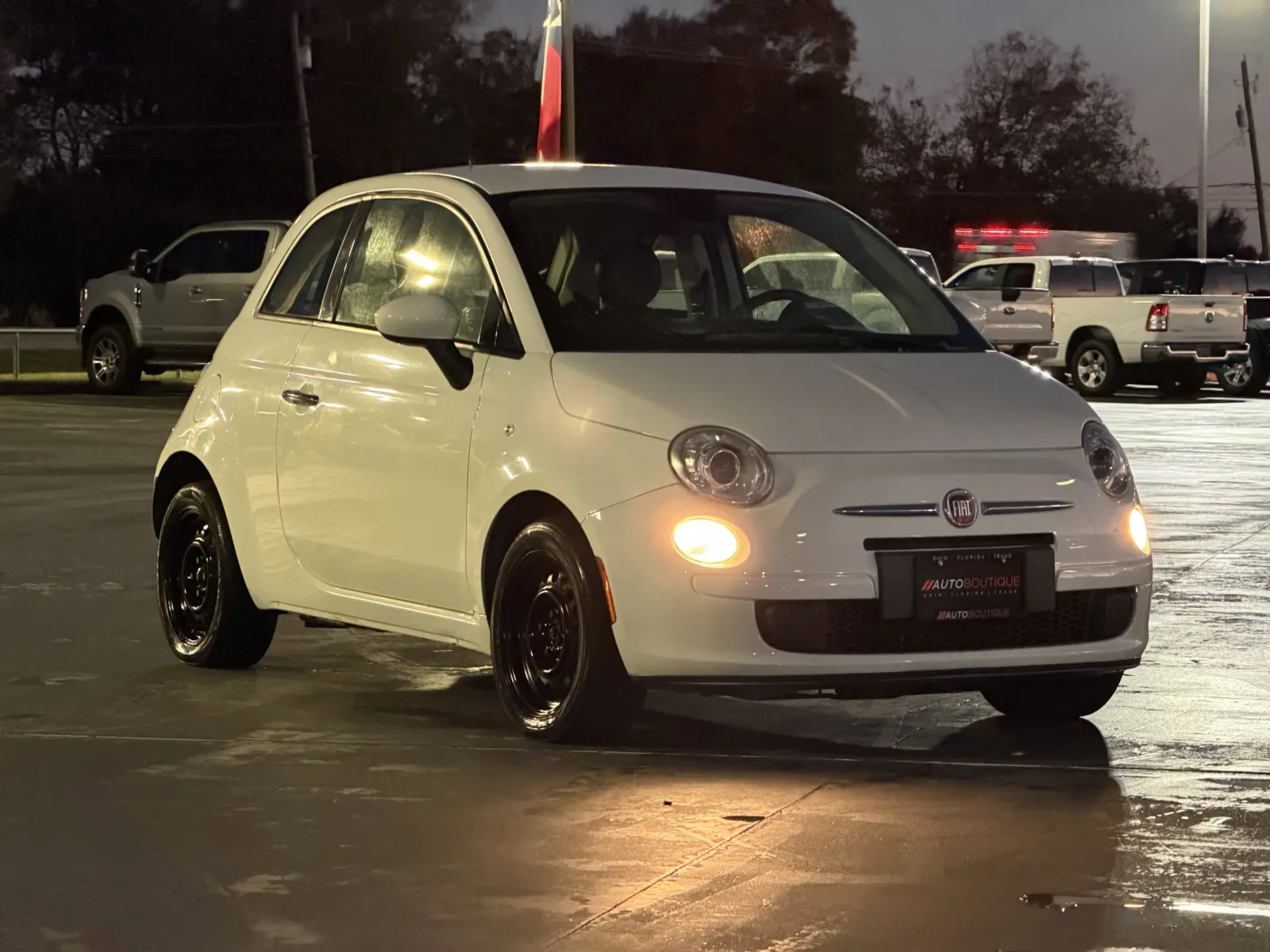 White 2015 FIAT 500 Pop for sale in Alvin, TX