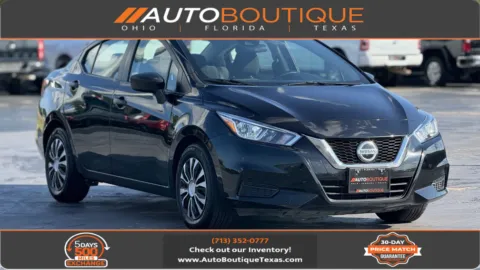 Black 2022 Nissan Versa S for sale in Alvin, TX