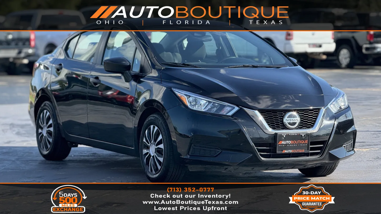 Black 2022 Nissan Versa S for sale in Alvin, TX