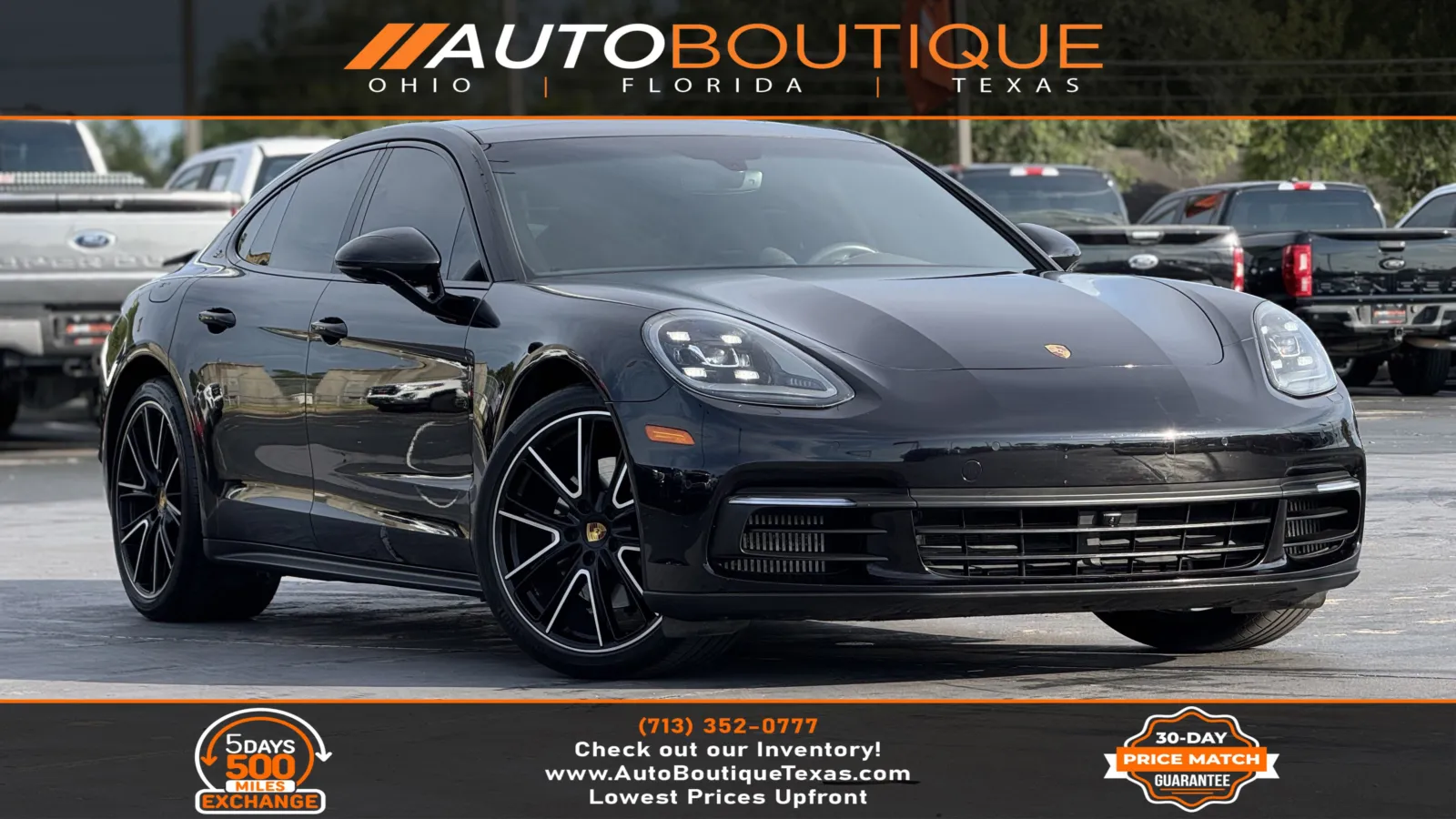 Black 2018 Porsche Panamera 4S for sale in Alvin, TX
