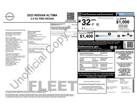 Photos of 2023 Nissan Altima 2.5 SV for sale in Alvin, TX at Auto Boutique Texas
