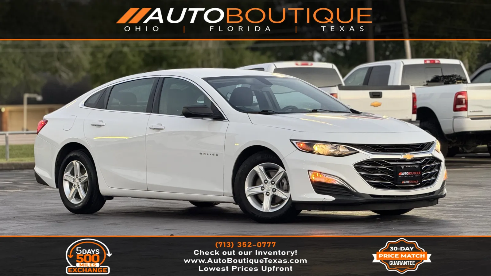 White 2020 Chevrolet Malibu LS for sale in Alvin, TX
