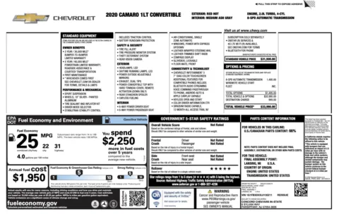 Photos of 2020 Chevrolet Camaro 1LT for sale in Alvin, TX at Auto Boutique Texas