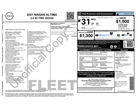 Photos of 2021 Nissan Altima 2.5 SV for sale in Alvin, TX at Auto Boutique Texas