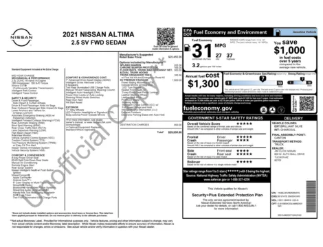 Photos of 2021 Nissan Altima 2.5 SV for sale in Alvin, TX at Auto Boutique Texas