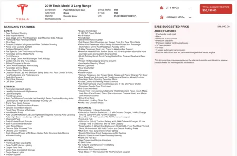 Photos of 2019 Tesla Model 3 Long Range for sale in Alvin, TX at Auto Boutique Texas