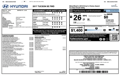 Photos of 2017 Hyundai Tucson SE for sale in Alvin, TX at Auto Boutique Texas
