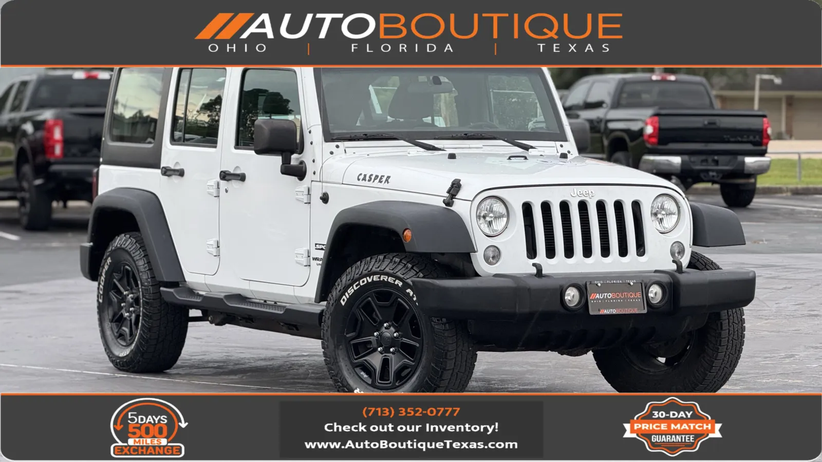 White 2017 Jeep Wrangler Unlimited Sport for sale in Alvin, TX