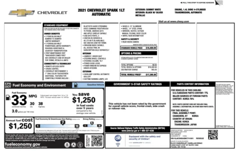 Photos of 2021 Chevrolet Spark 1LT for sale in Alvin, TX at Auto Boutique Texas