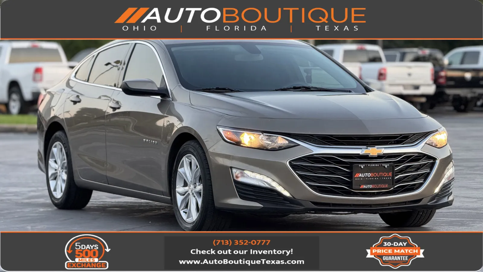 Brown 2020 Chevrolet Malibu LT for sale in Alvin, TX