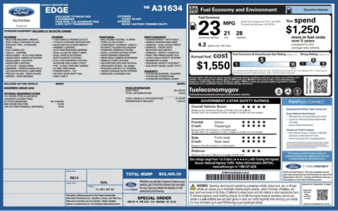 Photos of 2022 Ford Edge Titanium for sale in Alvin, TX at Auto Boutique Texas