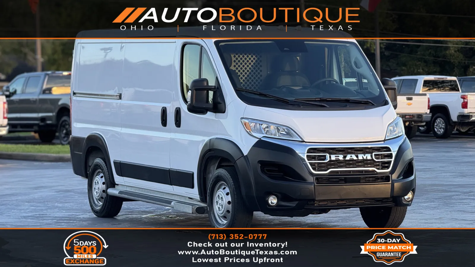 White 2023 Ram ProMaster Cargo Van 2500 136 WB for sale in Alvin, TX