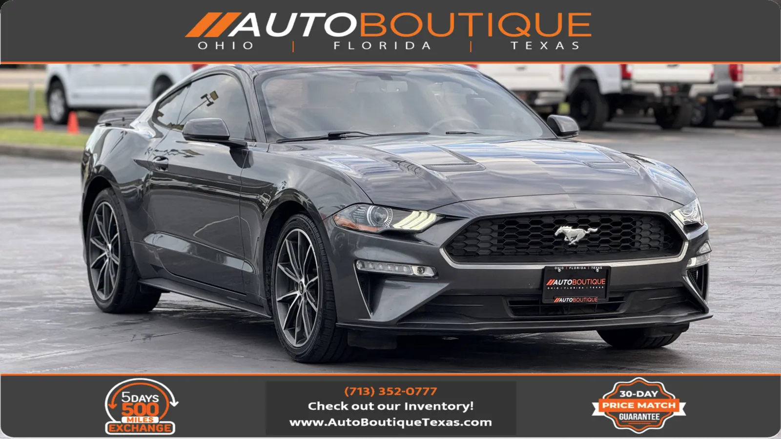 Gray 2018 Ford Mustang EcoBoost for sale in Alvin, TX