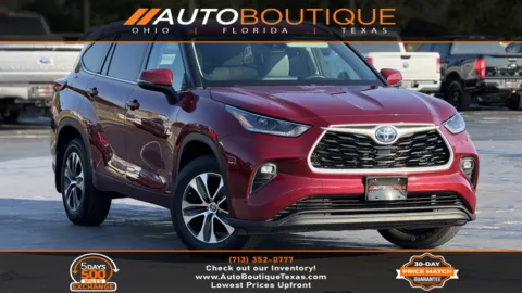 Red 2021 Toyota Highlander Hybrid XLE for sale in Alvin, TX