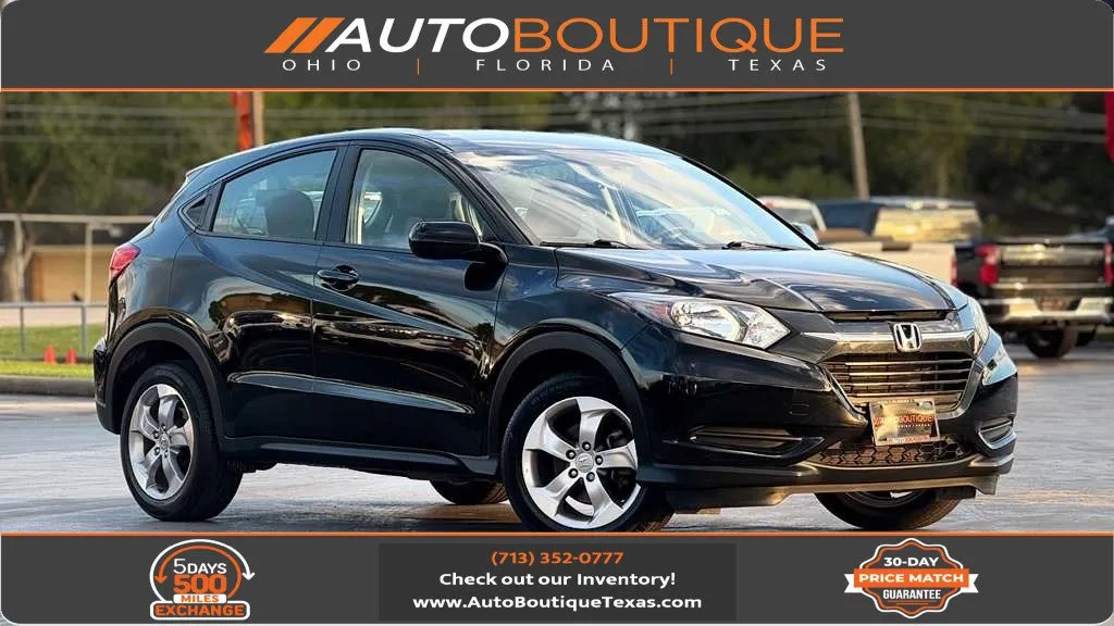 Black 2018 Honda HR-V LX for sale in Alvin, TX