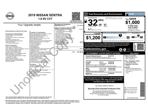 Photos of 2019 Nissan Sentra SV for sale in Alvin, TX at Auto Boutique Texas