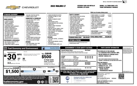 Photos of 2023 Chevrolet Malibu LT for sale in Alvin, TX at Auto Boutique Texas