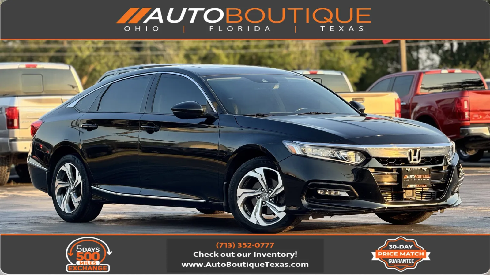 Black 2020 Honda Accord Sedan EX-L for sale in Alvin, TX