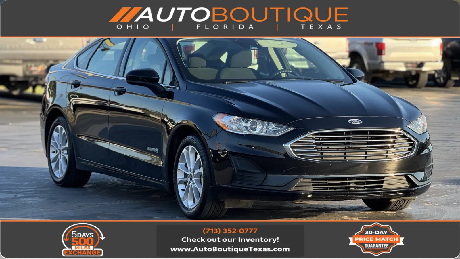 Black 2019 Ford Fusion Hybrid SE for sale in Alvin, TX