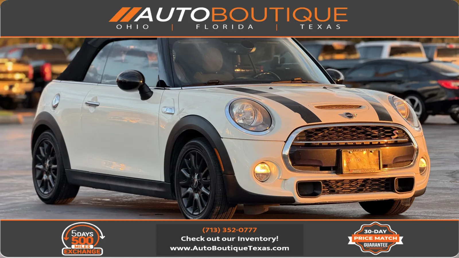 White 2017 MINI COOPER S Cooper S for sale in Alvin, TX