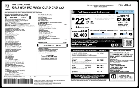 Photos of 2025 Ram 1500 Big Horn for sale in Alvin, TX at Auto Boutique Texas