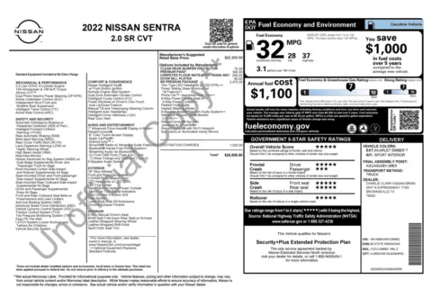 Photos of 2022 Nissan Sentra SR for sale in Alvin, TX at Auto Boutique Texas