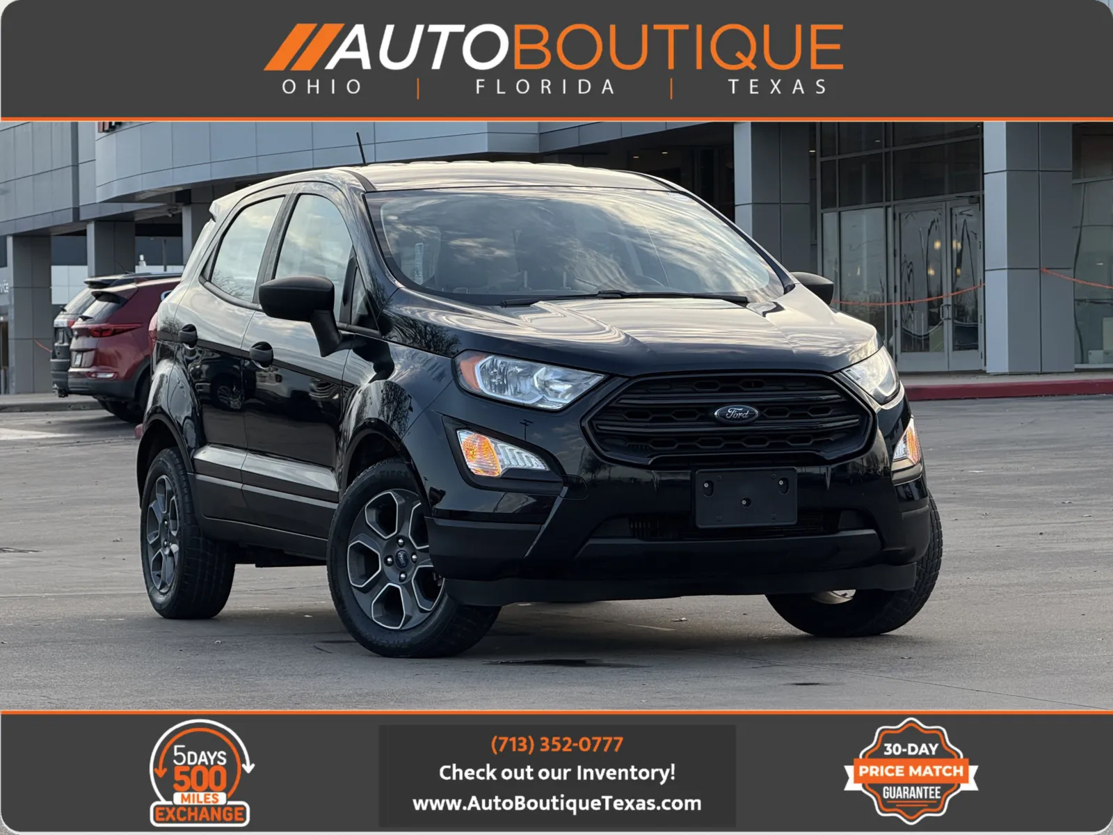 Black 2021 Ford EcoSport S for sale in Alvin, TX