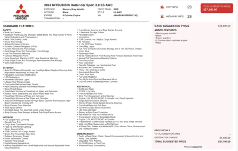 Photos of 2024 Mitsubishi Outlander Sport S for sale in Alvin, TX at Auto Boutique Texas