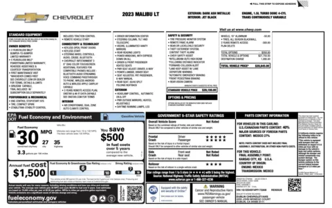 Photos of 2023 Chevrolet Malibu LT for sale in Alvin, TX at Auto Boutique Texas