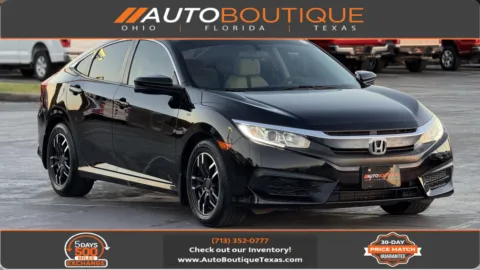 Black 2016 Honda Civic Sedan EX for sale in Alvin, TX
