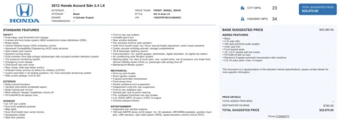 More photos of 2012 Honda ACCORD LX at Auto Boutique Texas, TX