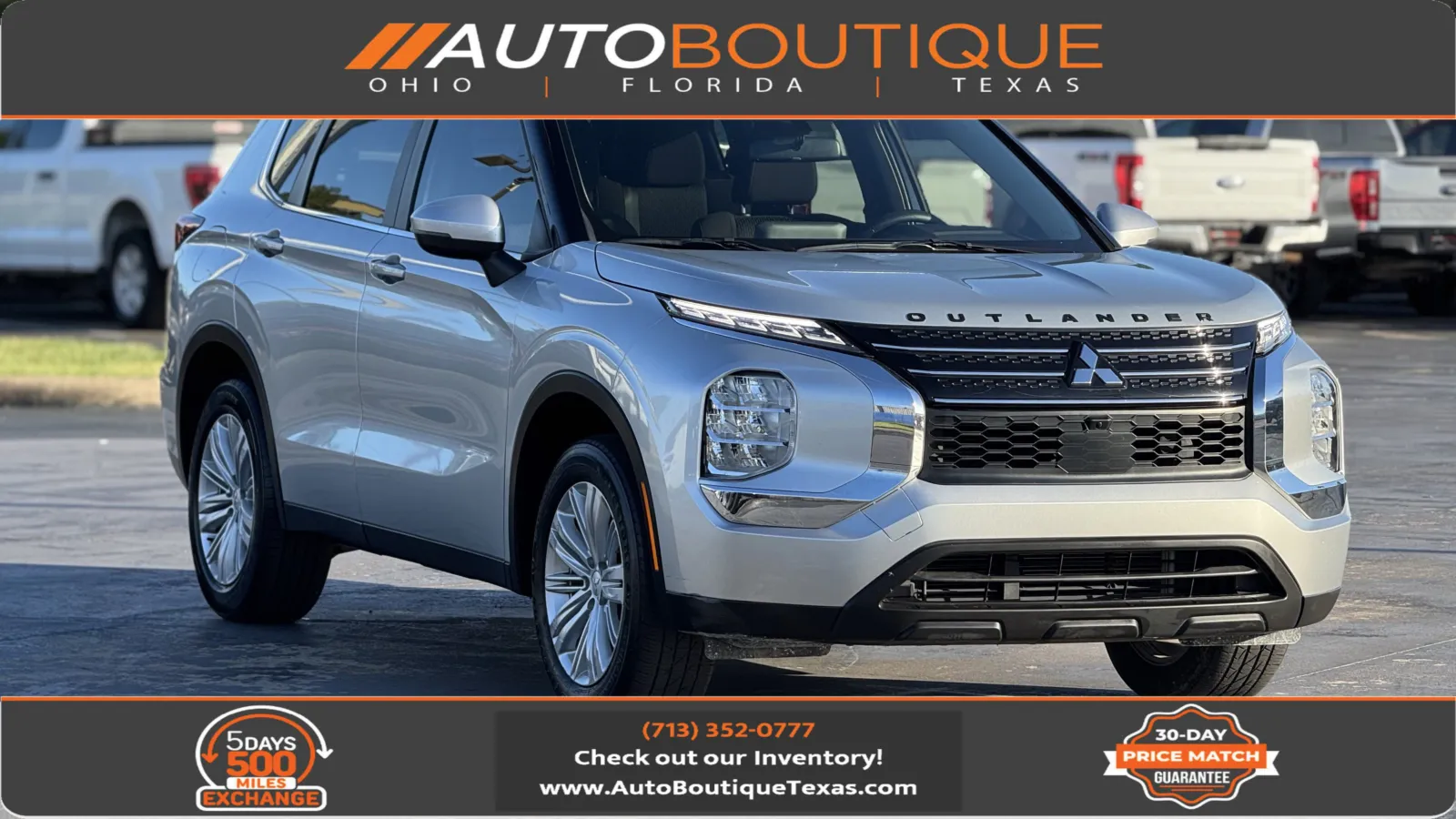 Silver 2024 Mitsubishi Outlander ES for sale in Alvin, TX