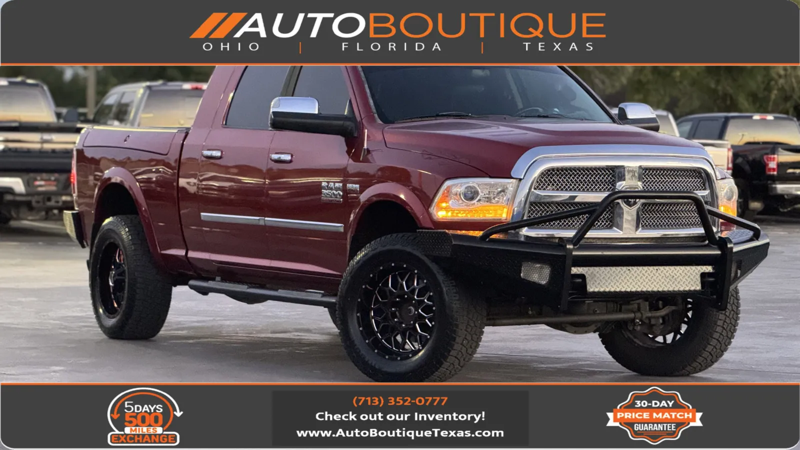 Red 2014 Ram 3500 Longhorn for sale in Alvin, TX